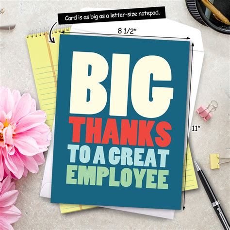 Big Employee Thanks: Appreciation Day Large Greeting Card