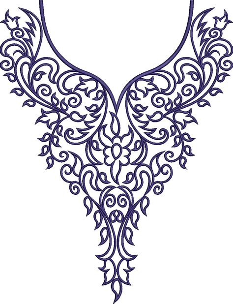 Arabian Neck High Quality Embroidery Free Design 717
