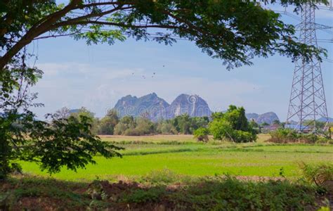 Thailand Landscape Of Rural City And Mountain Stock Photo Image Of