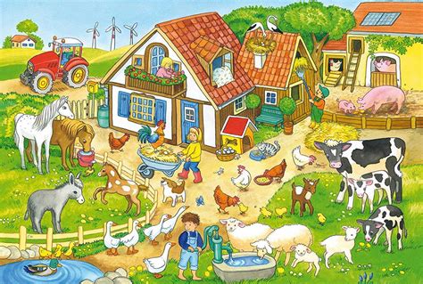 Schmidt Spiele Farm Coin Bank Puzzle And Poster 60 Piece Animals