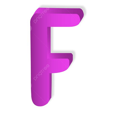Letra F 3d Color Morado Png Alfabeto Fuente Resumen Png Y Vector