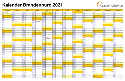 Feiertage 2021 Brandenburg Kalender