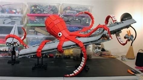 A Giant Squid Attacking A Star Destroyer 24 Unexpectedly Awesome Lego