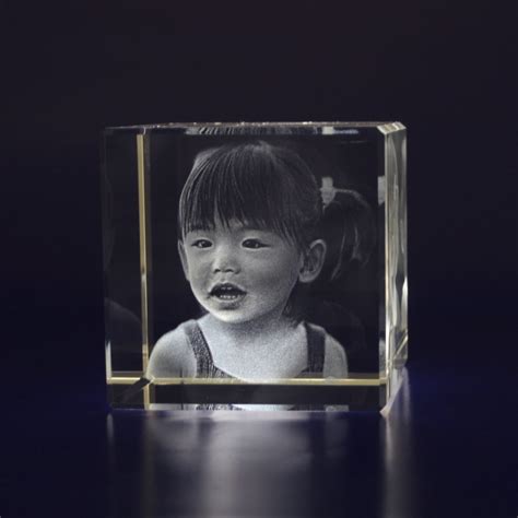 Photo Crystal Cube Medium 3d Au