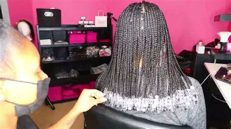 my first time doing shoulder length knotless braids l polishedbytesia youtube