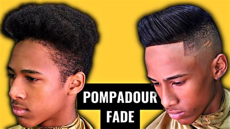 Pompadour Fade Mens Hairstyle Afro Haircut By Nilson Espinha Youtube