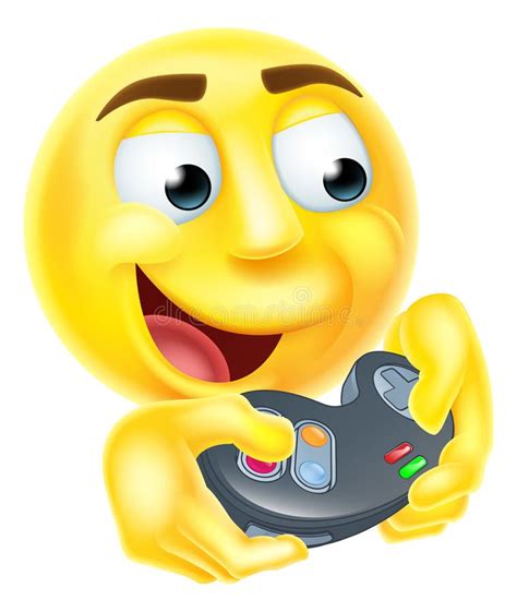 Emoticon De Emoji Del Videojugador Ilustración Del Vector Funny Emoji