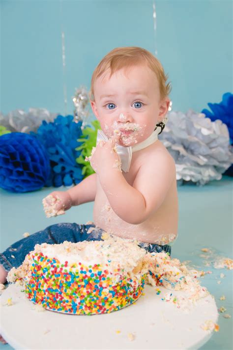 1 Year Old Cake Smash Candy Snaps Photography