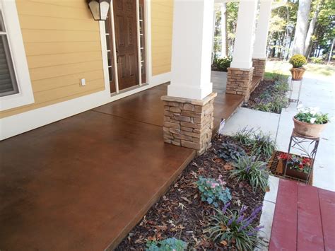 Stained Concrete For Exterior Porches Patios Decorative Concrete Of Virginia Stained