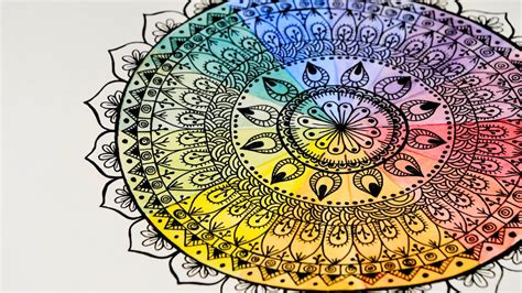 New To Mandalas The Easiest Way To Create A Color Wheel Mandala Youtube