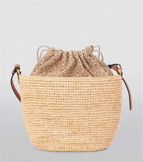 Womens Loewe Beige Anagram Pochette Basket Bag Harrods Uk