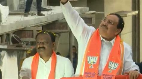 karnataka assembly polls highlights jp nadda holds roadshow in bengaluru hindustan times