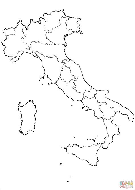 Blank Map Of Italy Outline Map And Vector Map Of Italy