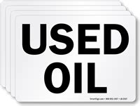 Used Oil Label Sku Lb