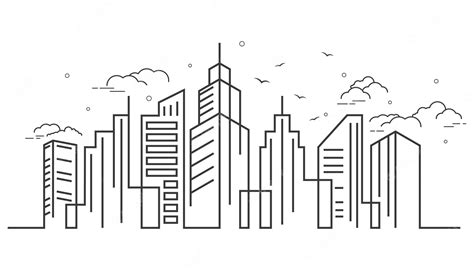 Premium Vector City Skyline City Silhouette Vector Illustration In