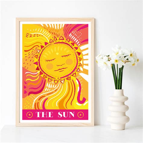 The Sun Tarot Card Fine Art Print A3 Size Lila Hunnisett Art