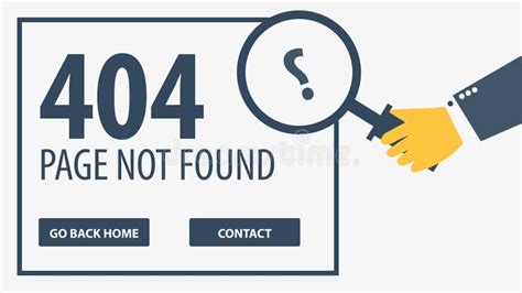 Error Page Not Found UI UX Template For Website Vector Illustration Stock Illustration
