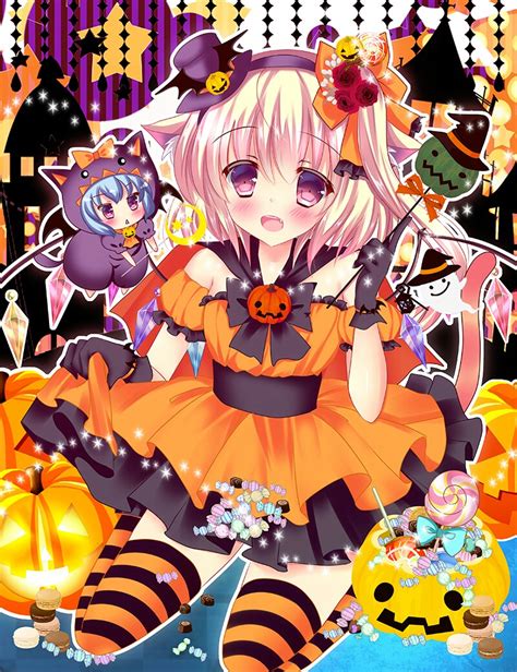 Anime Anime Girl And Halloween By Jovana Whi