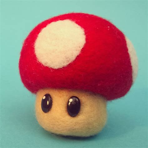 Diy Needle Felt Mario Mushroom Just Finished This Mario Mushroom Made