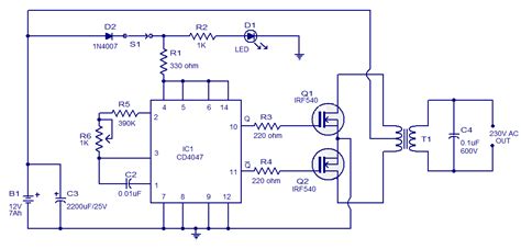 Jenis Rangkaian Inverter Sederhana 50 Watt Dan 220 Watt - Nyolder Es