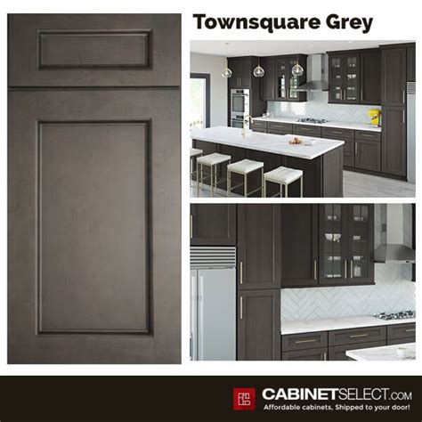 W3615b townsquare gray wall double door cabinet (rta) 36 w x 15 h x 12 d. Townsquare Grey | Townsquare Grey Kitchen Cabinets | CabinetSelect.com