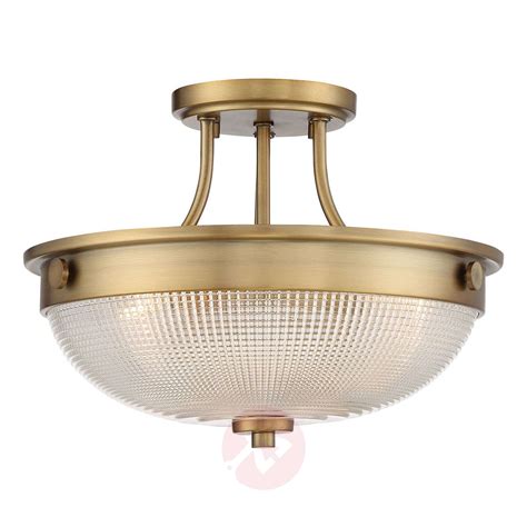 Rejuvenation's antique ceiling lights come in flush and semi flush mounts. Ceiling light Mantle glass diffuser antique brass | Lights ...