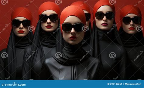 A Group Of Women Wearing Sunglasses And Headscarves Stock Illustration Illustration Of Woman