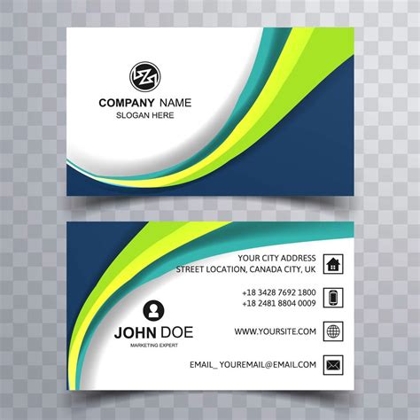 Beautiful Wave Business Card Template Background 237169 Vector Art At
