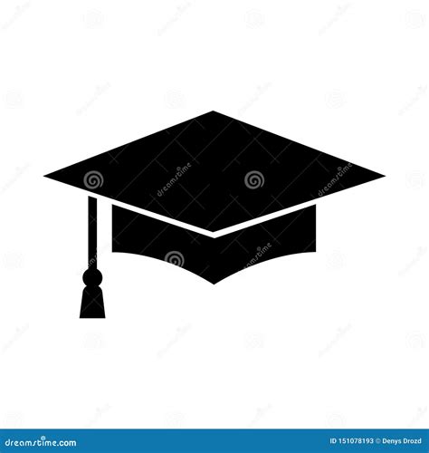 Graduate Cap Vector Icon Graduate Cap Symbol Illustration Stock