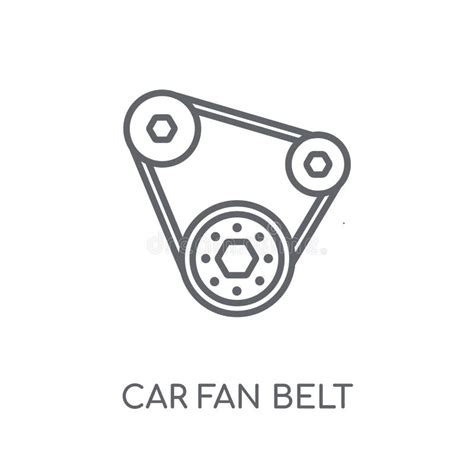 Car Fan Belt Linear Icon Modern Outline Car Fan Belt Logo Conce Stock