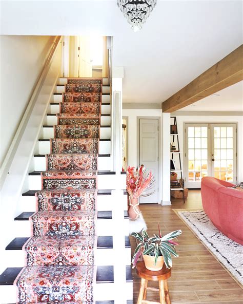 Diy Stair Runner Tutorial House On A Sugar Hill Staircase Makeover