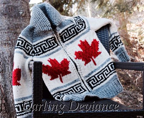 Pattern Oh Canada Maple Leaf Vintage Canadian Style Sweater Etsy Fair