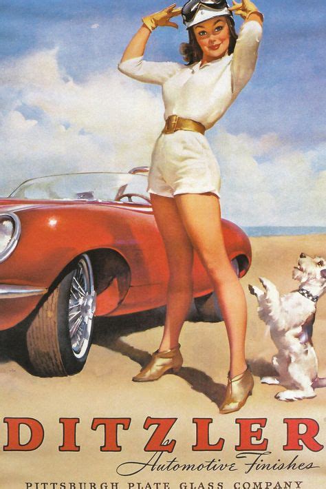 Pinups Girls And Vintage Cars