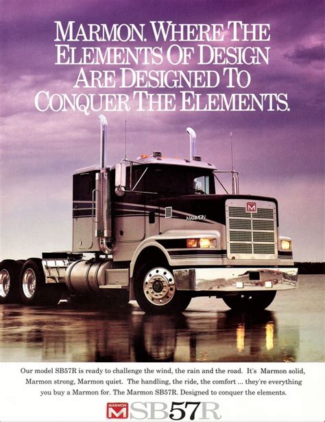 1985 Marmon Sb57r Truck Big Trucks Trucks Big Rig Trucks