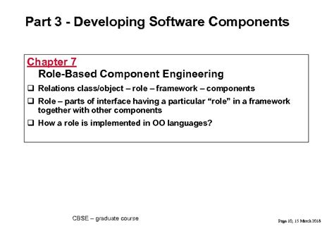 Component Based Software Engineering Building Reliable Component Based