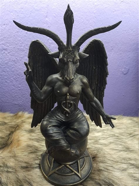Baphomet Baphomet Resin Figure Baphomet Sculpture Pagan Etsy
