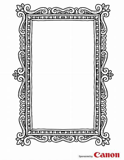 Printable Frames Coloring Pages Frame Templates Template