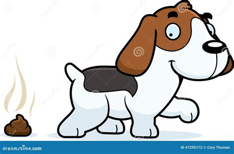 Cartoon Beagle Poop Stock Vector Image 47295172