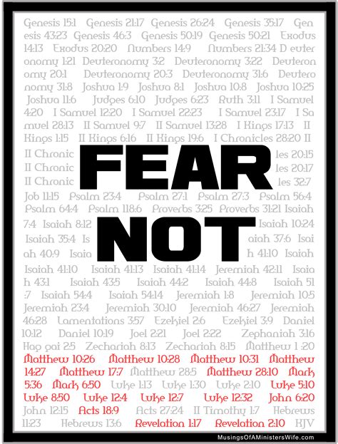 So How Many Times Is Fear Not Actually In The Bible Fear Quotes