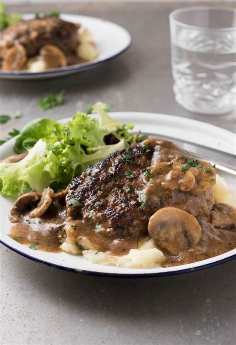 Top with a little parmesan, salt, and pepper. Salisbury Steak with Mushroom Gravy | Recipe | Cooking ...
