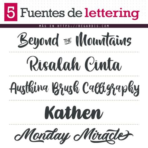 5 Fuentes De Lettering Gratis Regardis Fuentes De Letras Tipos De