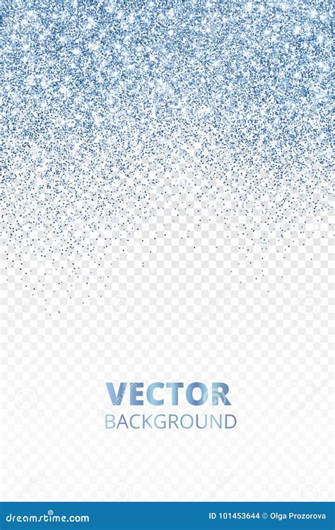 Falling Glitter Confetti Blue Vector Dust Explosion Isolated Stock