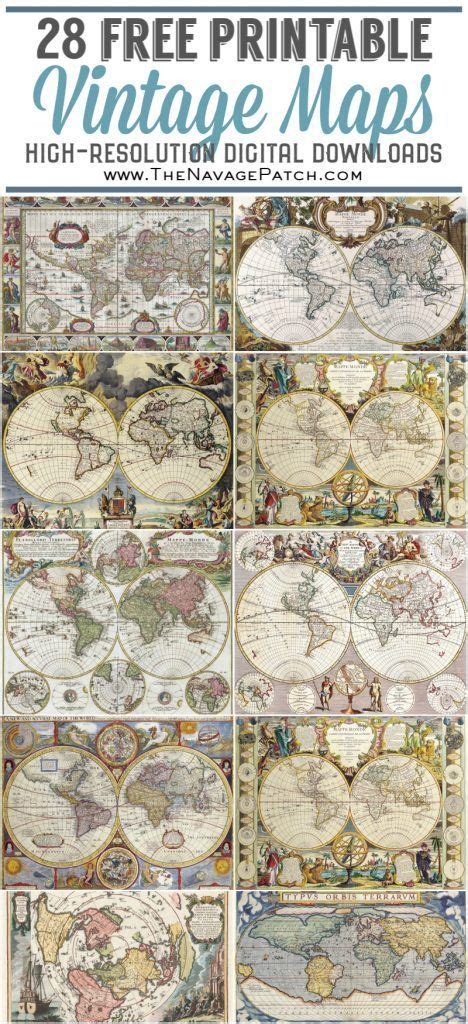 Wooden Map Wall Art Free Printable Vintage Maps The Navage Patch