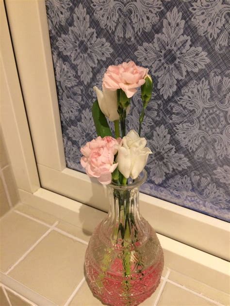 Flower Arrangement In The Bathroom