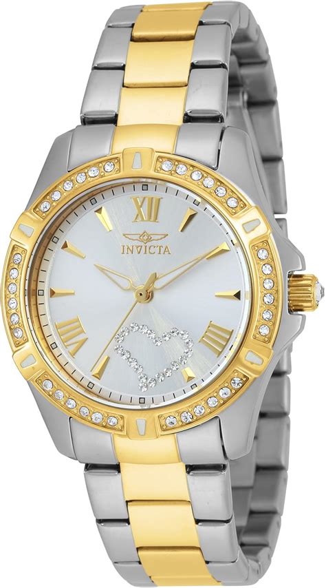 Invicta Womens Angel Quartz Watch With Stainless Steel Strap Two Tone
