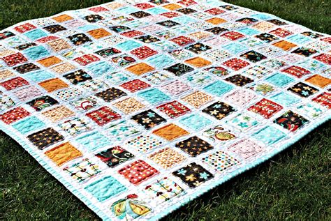 Simple Quilt Basically Just Squares Laid On Top Of Large Fabric And