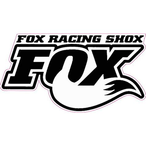 Fox Racing Shox Tall White Decal 5