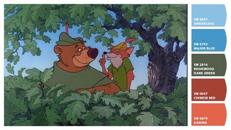 Check Out These Colors I Just Chipped Disney Colors Colours That Go Together Robin Hood Disney