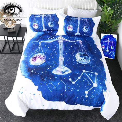 Waage By Pixie Cold Art Bedding Set Libra Scales Comforter Cover Zodiac