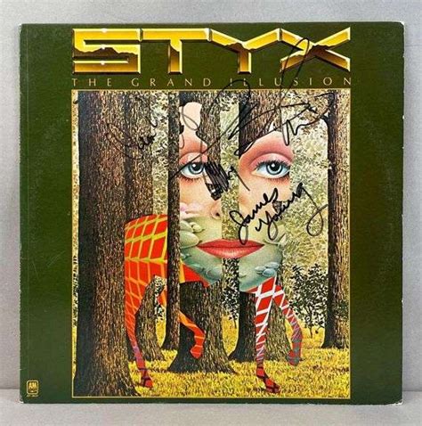 Vintage Signed Styx The Grand Illusion Vinyl Record Matthew Bullock